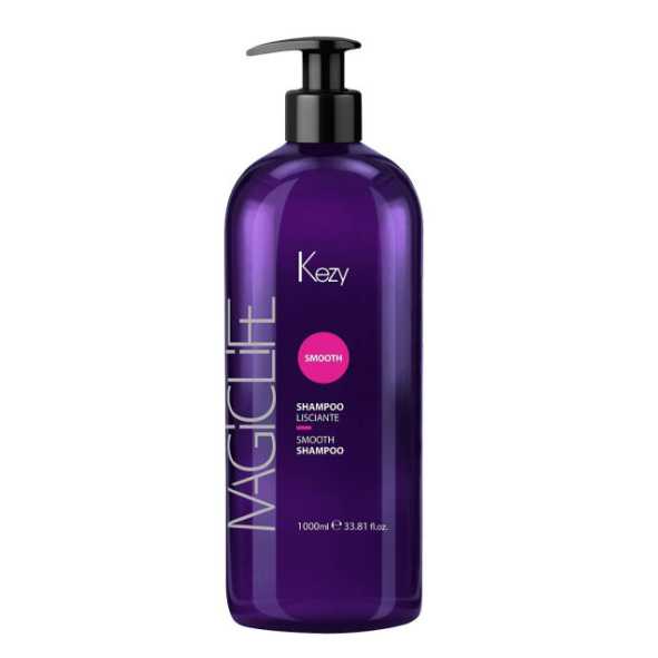 Шампунь разглаживающий для вьющихся, непослушных волос Kezy ML Shampoo lisciante per capelli 1000мл